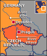 Map of the region, showing the seal's route