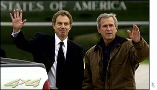 Tony Blair and George Bush