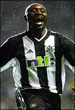 Newcastle striker Lomano LuaLua