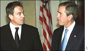 Tony Blair and George Bush
