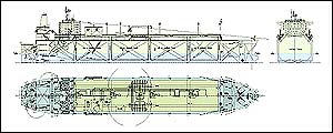 Drawing of a Samsung Heavy Industries LNG ship
