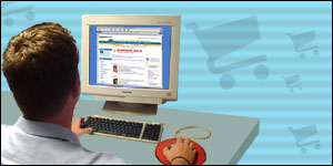 Online shopper graphic