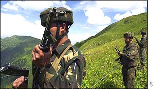 Indian soldiers on frontline