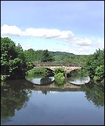 The river Aire at Apperley Bridge