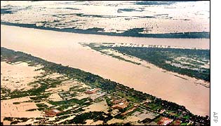 Flood waters in Cambodia's Mekong Delta