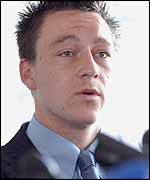 Chelsea's John Terry in a shirt and tie
