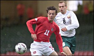 Simon Davies scored a superb individual goal to open his account for Wales