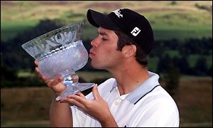 Paul Casey with the Scottish PGA trophy
