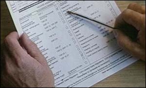 Filling in a form, BBC