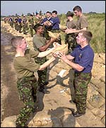 Royal Scots Dragoon Guards on the River Elbe in Luchow-Dannanberg area