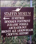 Staffin Museum sign