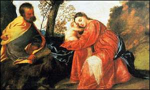Rest on the Flight into Egypt by Titian