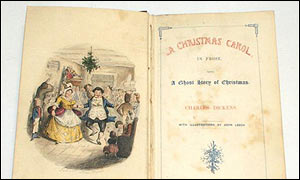 One of the three first edition copies of Charles Dickens A Christmas Carol