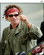 Keith Richards outside the venue