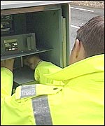 Inside of speed camera