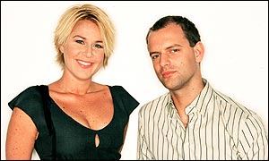 Heat editor Mark Frith and comedian Julia Morris