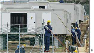Camp Delta during its construction
