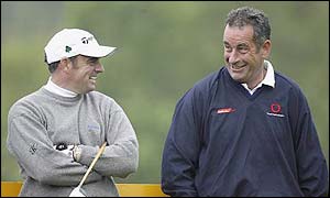 Sam Torrance with Ryder Cup team member Paul McGinley