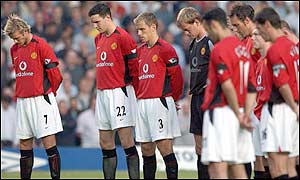 A minute's silence is observed in memory of Holly Wells and Jessica Chapman