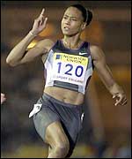 Marion Jones beat 100m rival Zhanna Pintusevich-Block