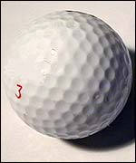 Golf balls are great at hide and seek