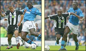 Manchester City's summer signing Marc Vivien-Foe