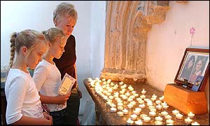 Candles at St Andrew's Church, Soham