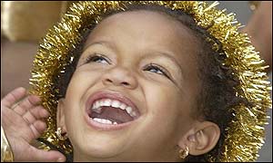 Two-year-old Rebecca Carnegie from Harrow 