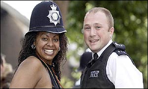 Michelle Harewood, left, and PC Nick Tungat