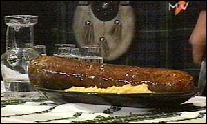 Haggis on plate