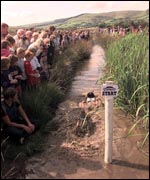 Peat bog where World Bog Snorkelling Championships are held 