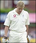 A nightmare for Flintoff, who recorded a pair