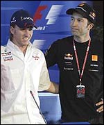 Nick Heidfeld (left) and Heinz-Harald Frentzen