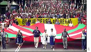 Rally in support of Batasuna on 23 August