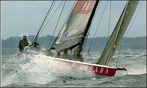Team New Zealand will have to defeat Prada's Luna Rossa if they are to become the first non-US syndicate to defend the Cup