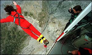 The sport of bungee jumping