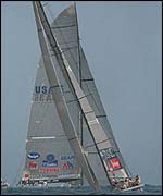 New Zealand's Black Magic cuts across Young America en route to victory