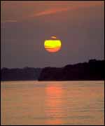 Sunrise over the Amazon