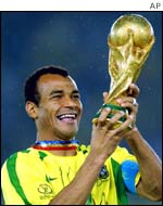 Cafu with the World Cup