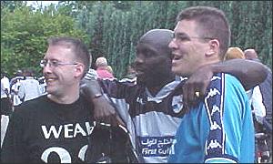George Weah meets his fans