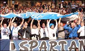 Zalaegerszeg fans have made the trip to Manchester from Hungary