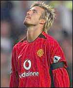 David Beckham composes himself before a game