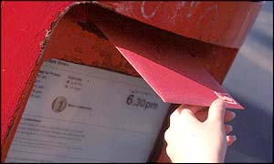 Letter being posted