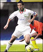 Baichung Bhutia takes on Bangladesh during 2001