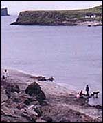 Skye beach where the footprints were found