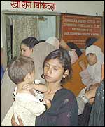 Patients at a clinic opened solely to treat gas victims