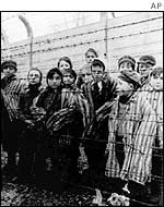 Jews at Auschwitz concentration camp