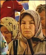 Women wearing headscarves in market