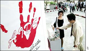 AIDS campaign poster in Thailand