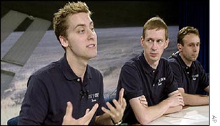 Lance Bass with his fellow cosmonauts